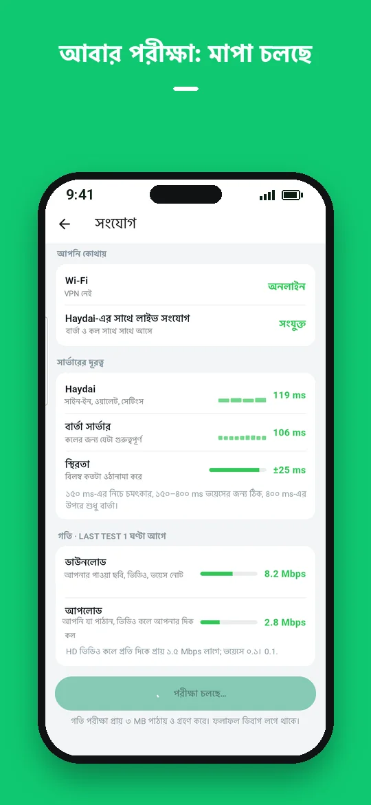 আবার পরীক্ষা: মাপা চলছে — Haydai