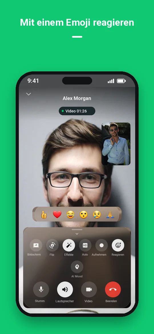Mit einem Emoji reagieren — Haydai