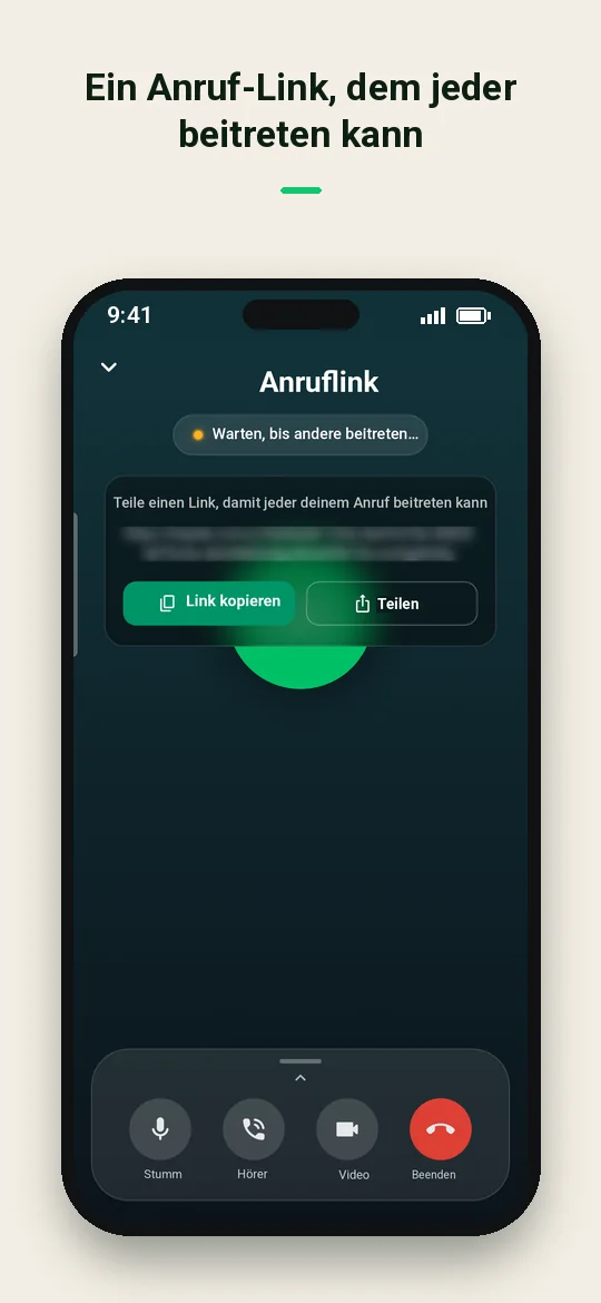 Ein Anruf-Link, dem jeder beitreten kann — Haydai