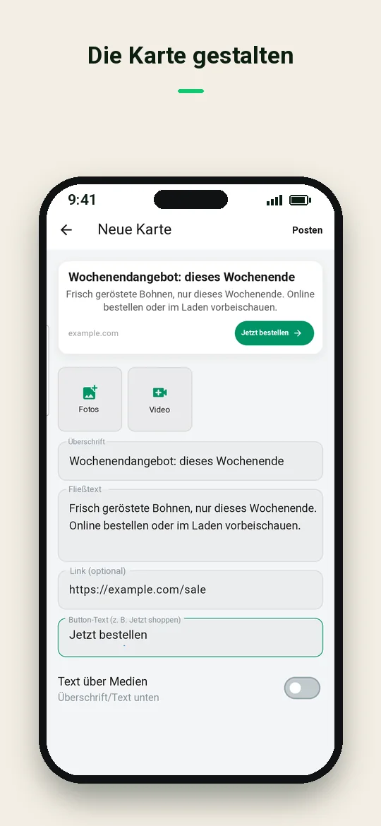 Die Karte gestalten — Haydai