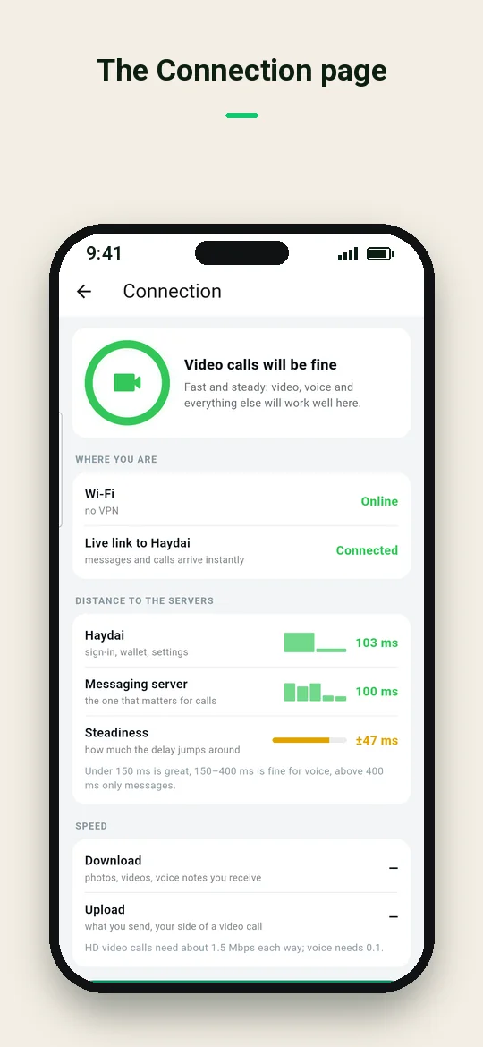 The Connection page — Haydai