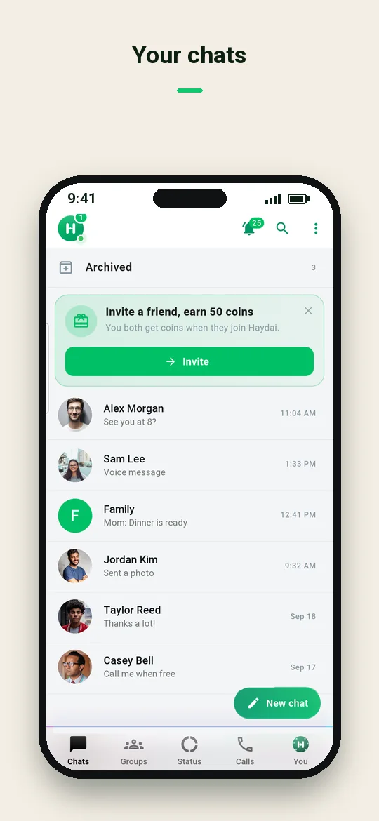 Your chats — Haydai