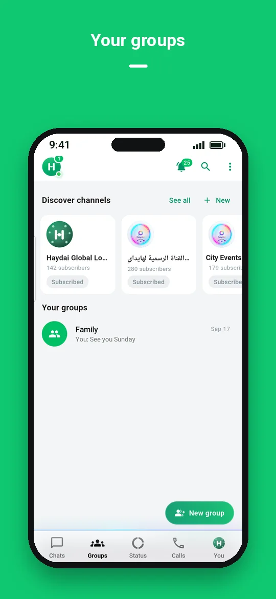 Your groups — Haydai