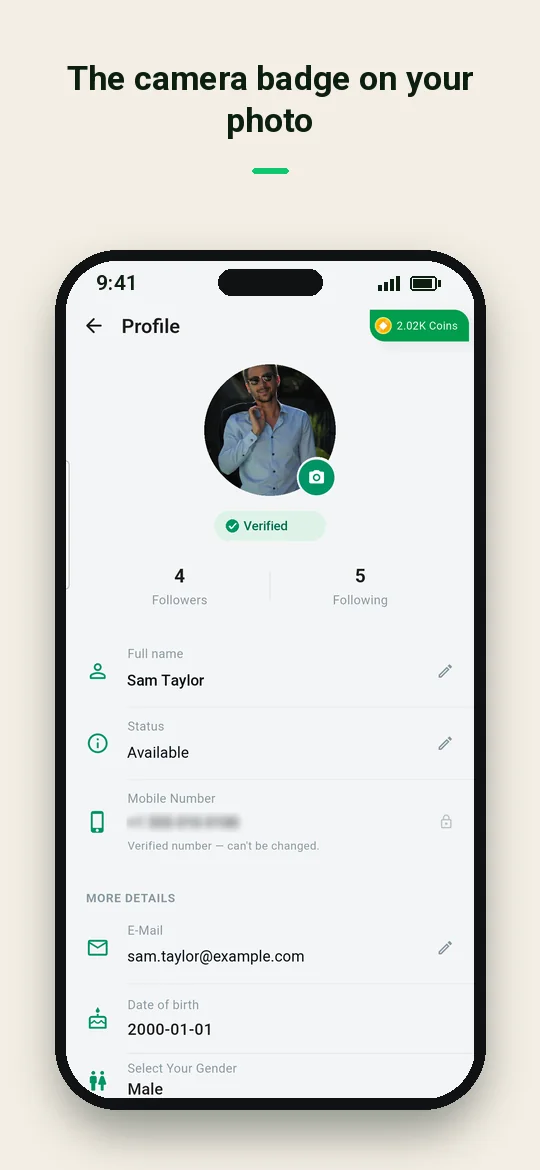 The camera badge on your photo — Haydai