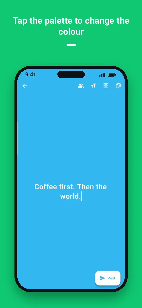 Tap the palette to change the colour — Haydai
