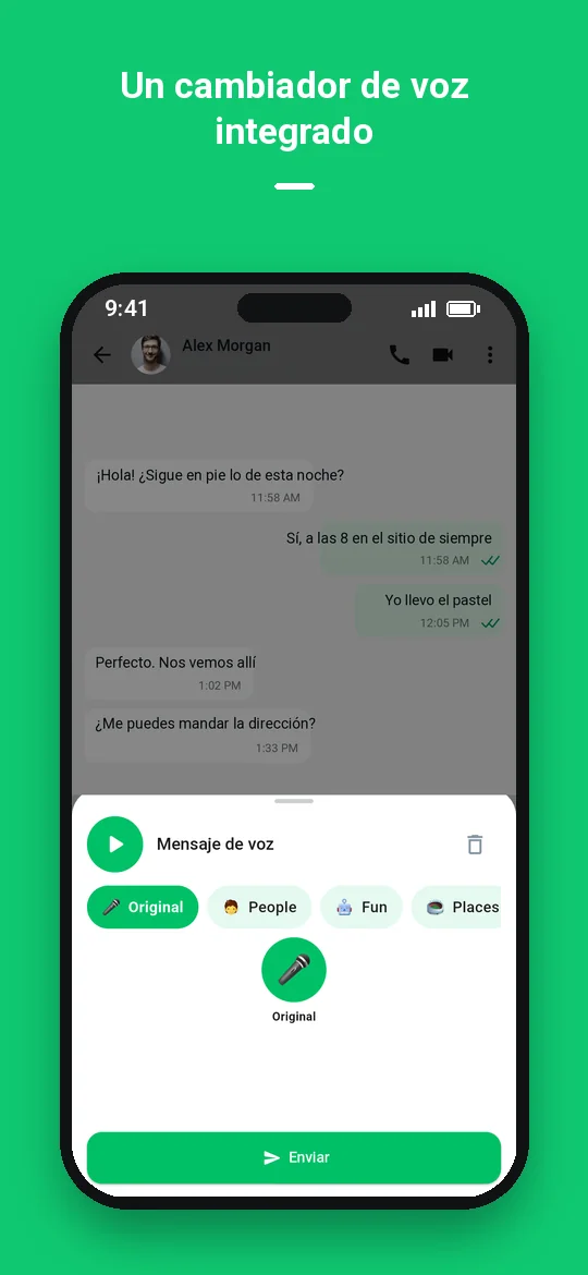 Un cambiador de voz integrado — Haydai
