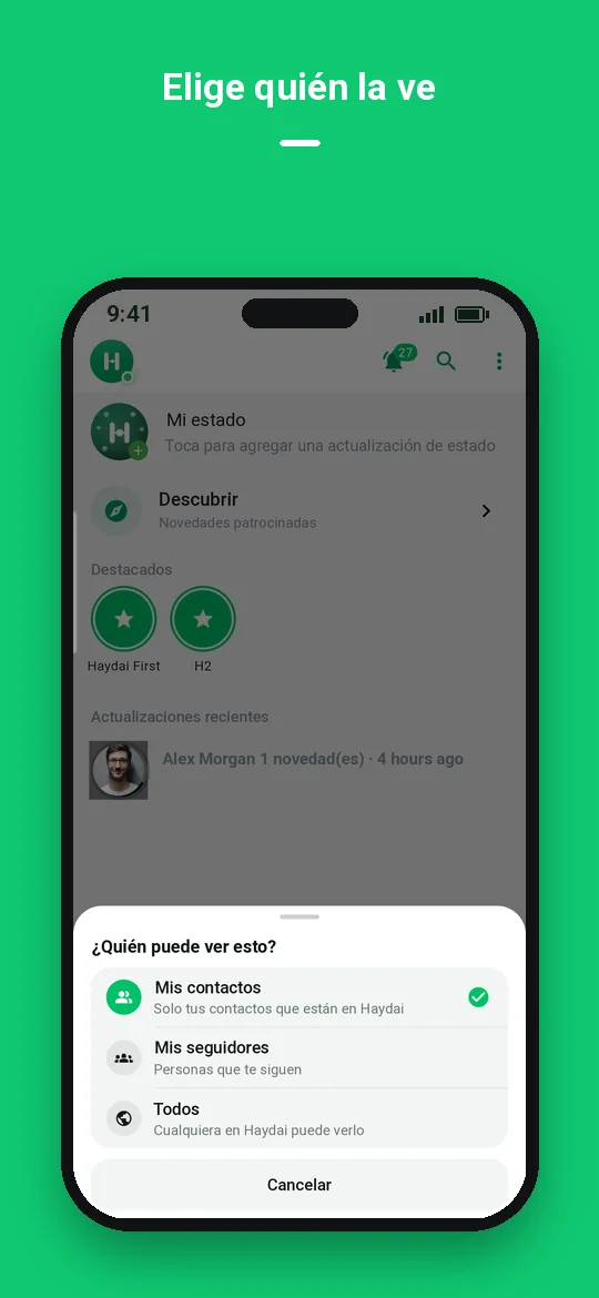 Elige quién la ve — Haydai
