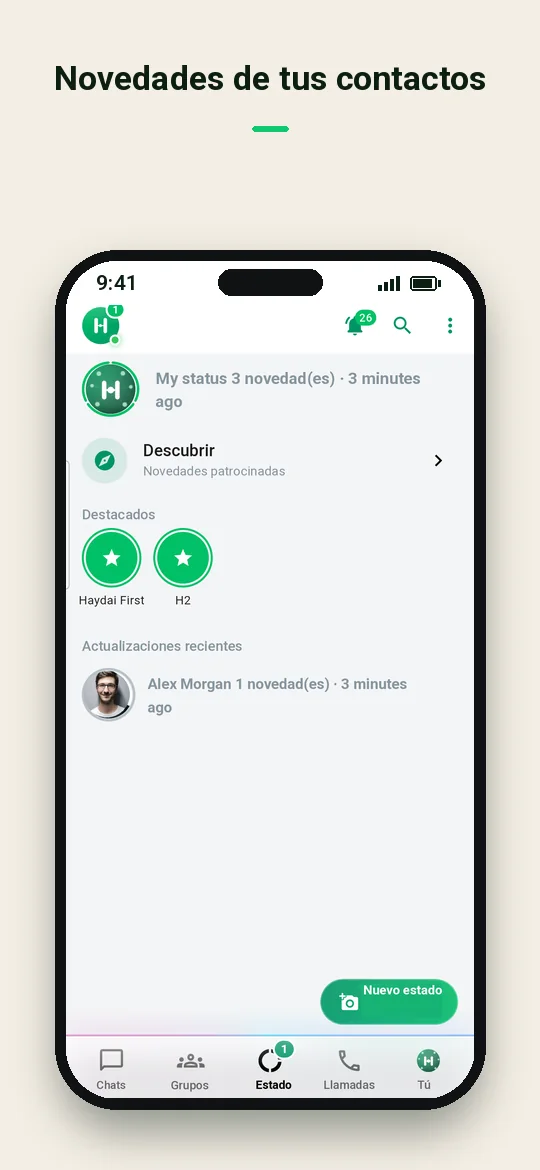 Novedades de tus contactos — Haydai