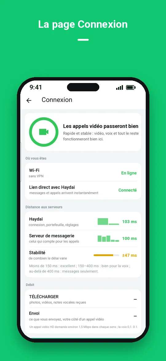 La page Connexion — Haydai