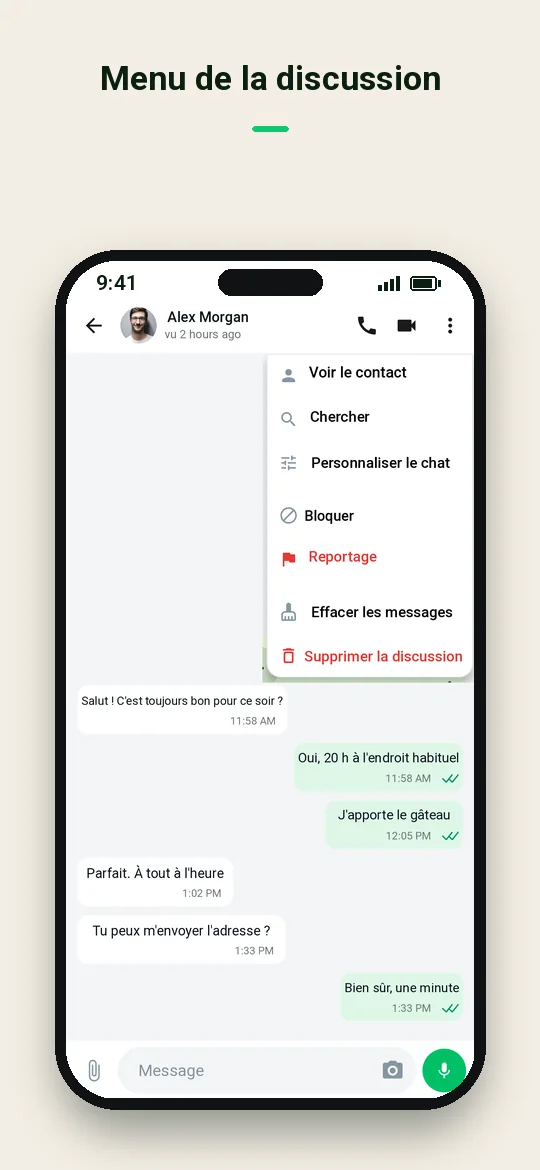 Menu de la discussion — Haydai