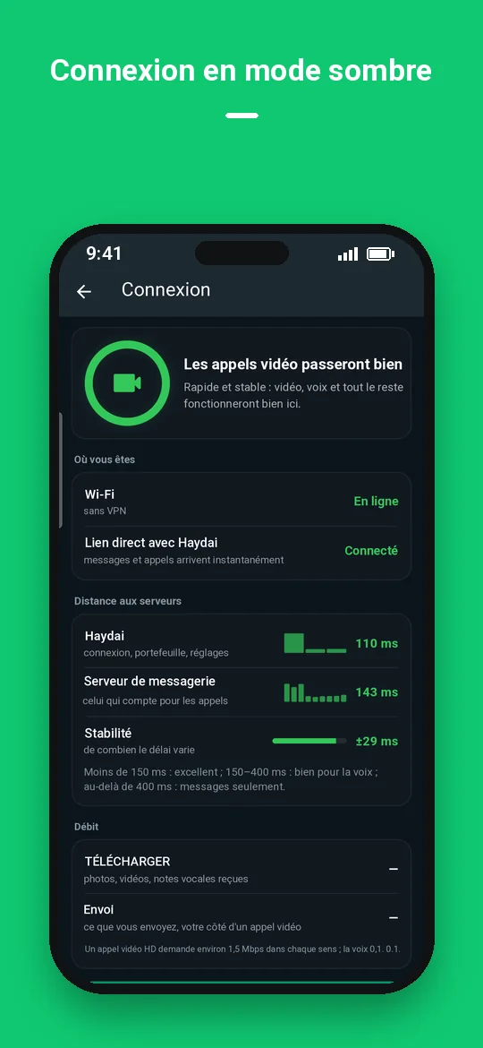 Connexion en mode sombre — Haydai