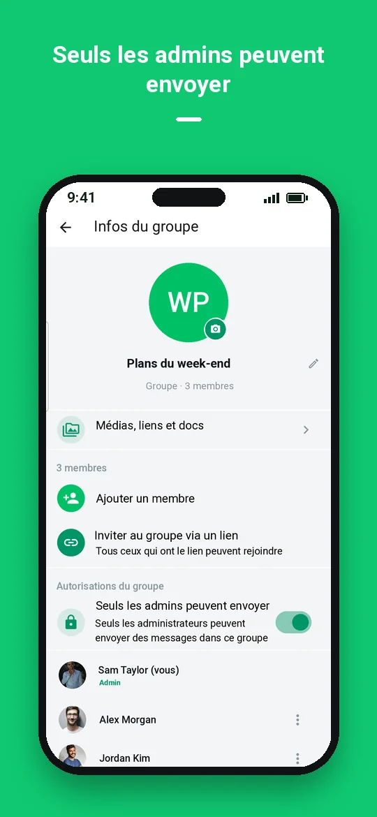 Seuls les admins peuvent envoyer — Haydai
