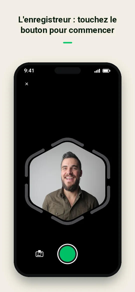 L'enregistreur : touchez le bouton pour commencer — Haydai