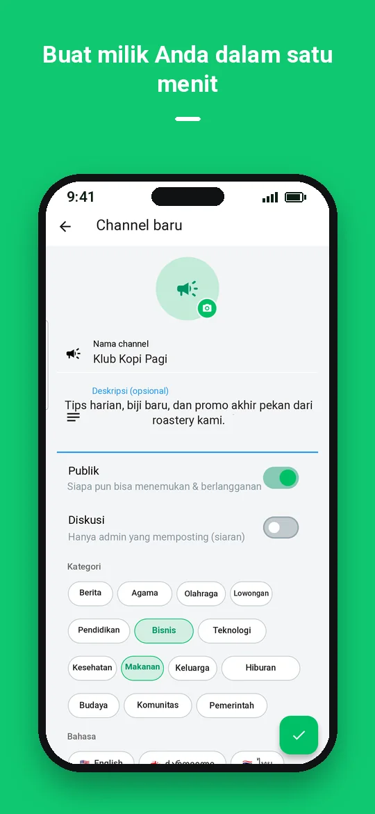 Buat milik Anda dalam satu menit — Haydai