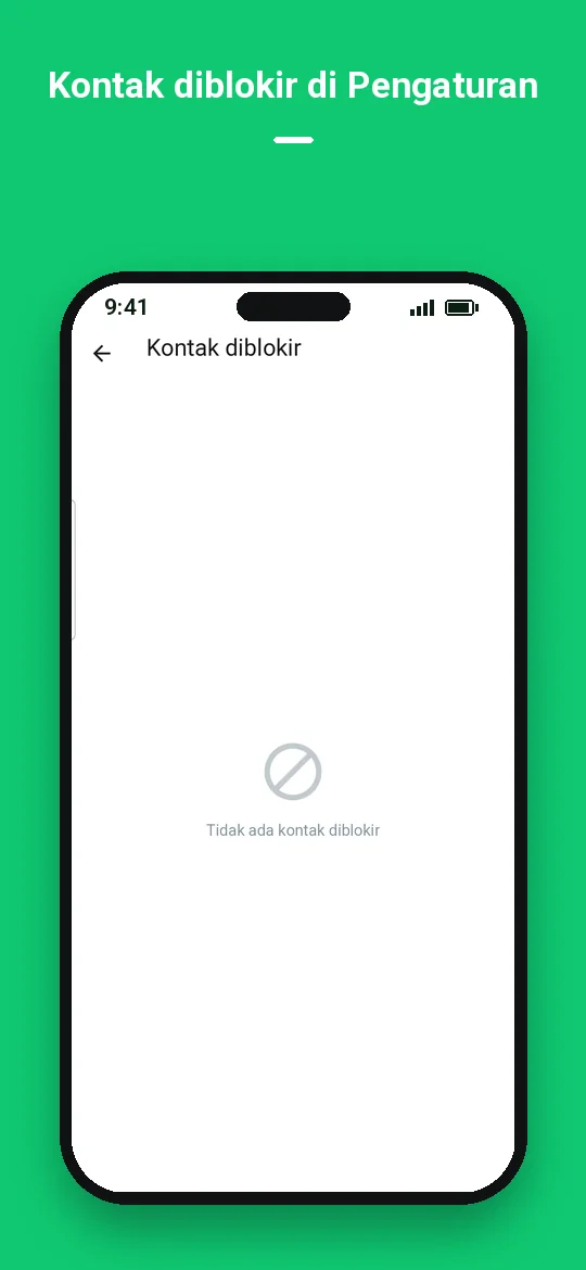 Kontak diblokir di Pengaturan — Haydai