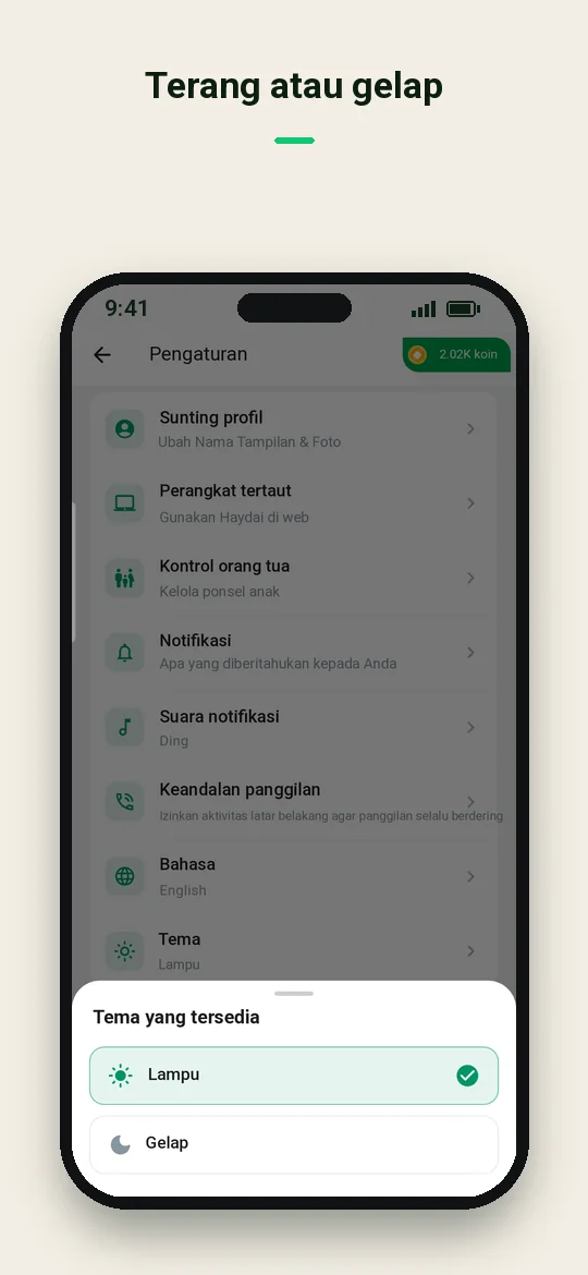Terang atau gelap — Haydai
