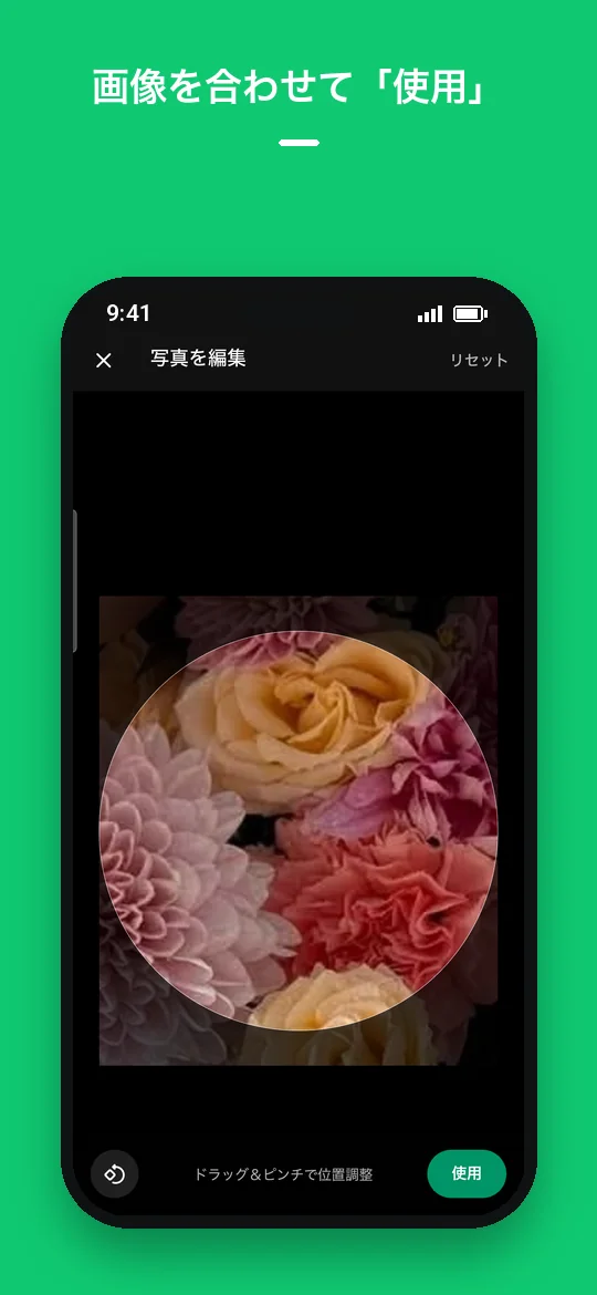 画像を合わせて「使用」 — Haydai