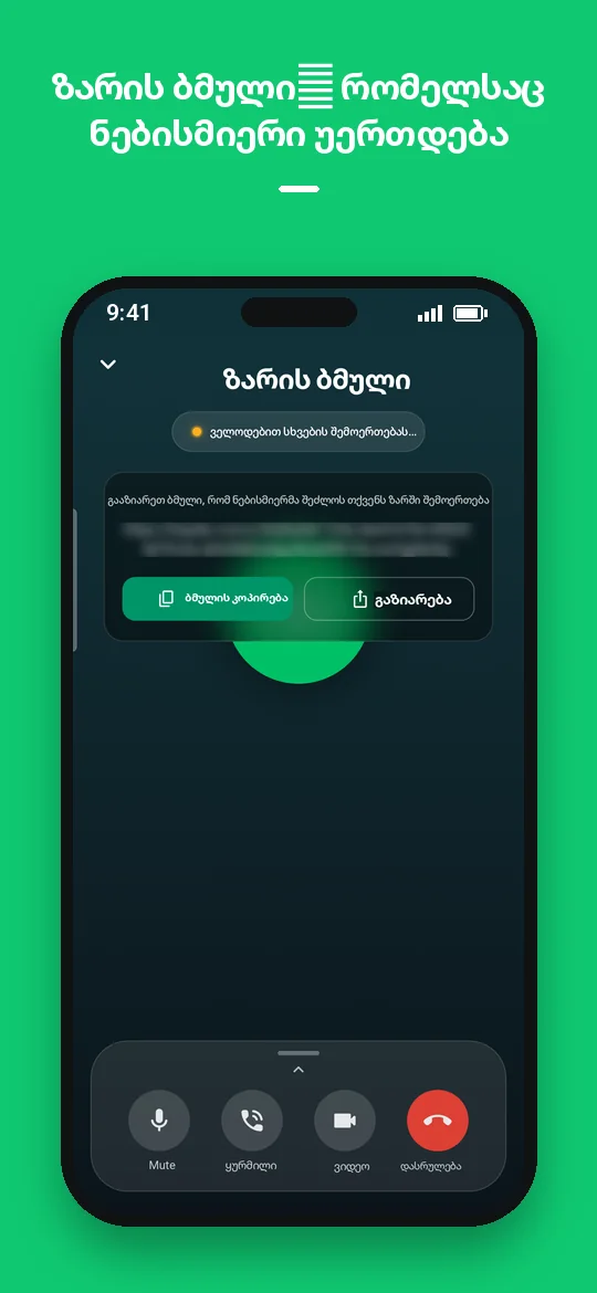ზარის ბმული, რომელსაც ნებისმიერი უერთდება — Haydai