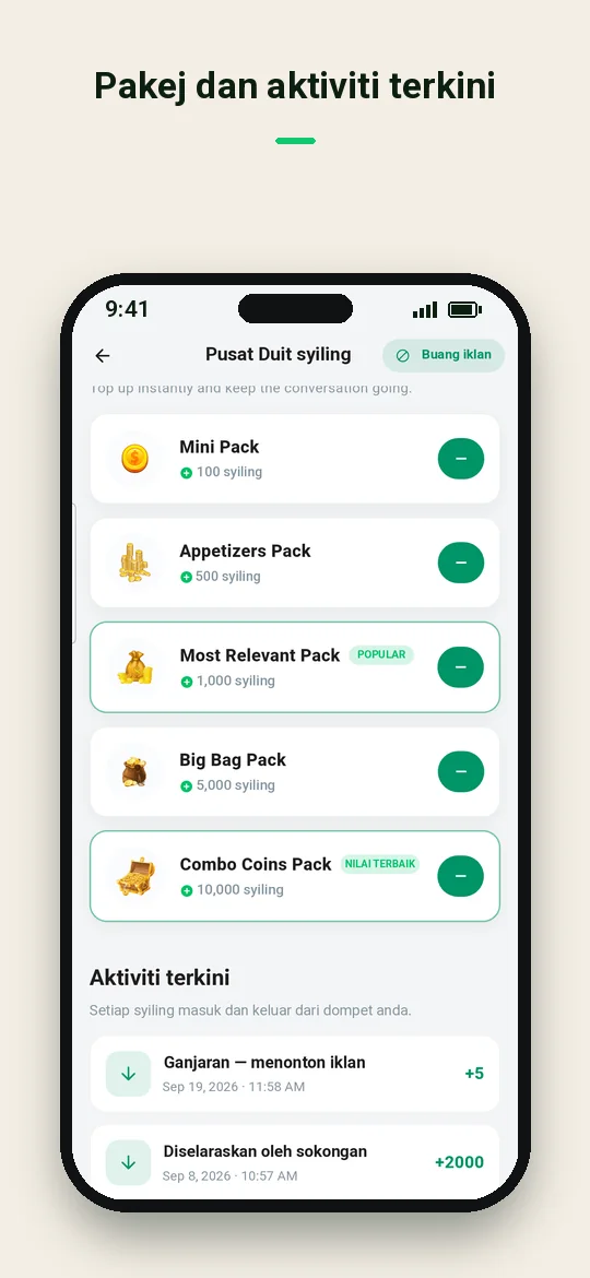 Pakej dan aktiviti terkini — Haydai