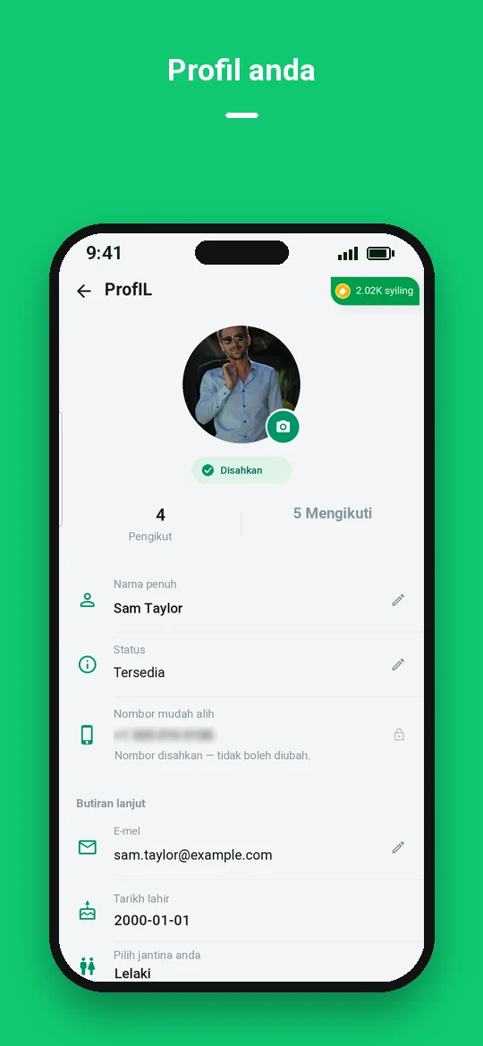 Profil anda — Haydai