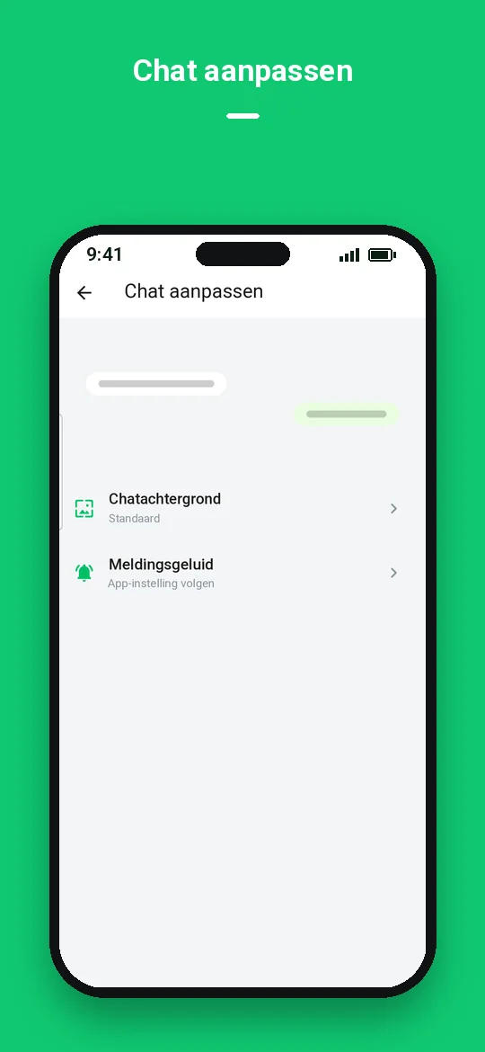 Chat aanpassen — Haydai