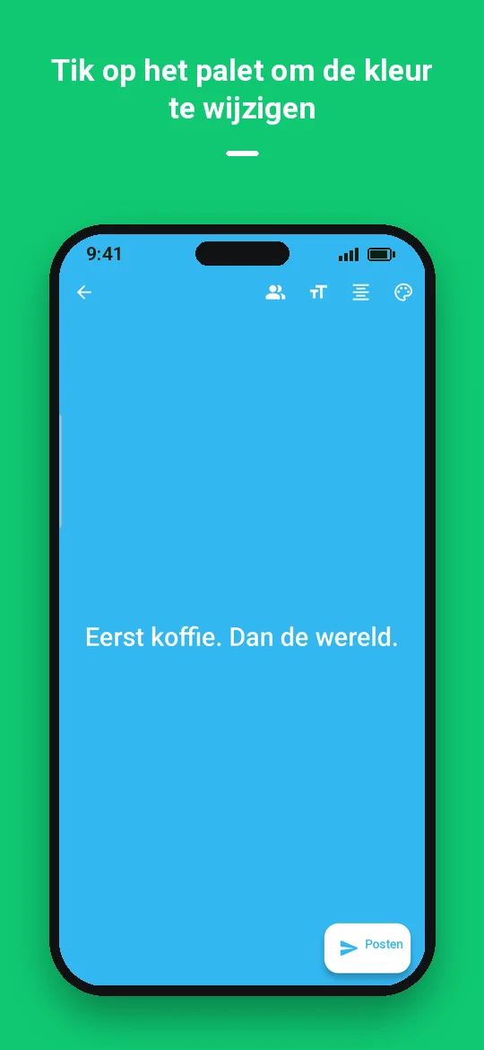 Tik op het palet om de kleur te wijzigen — Haydai