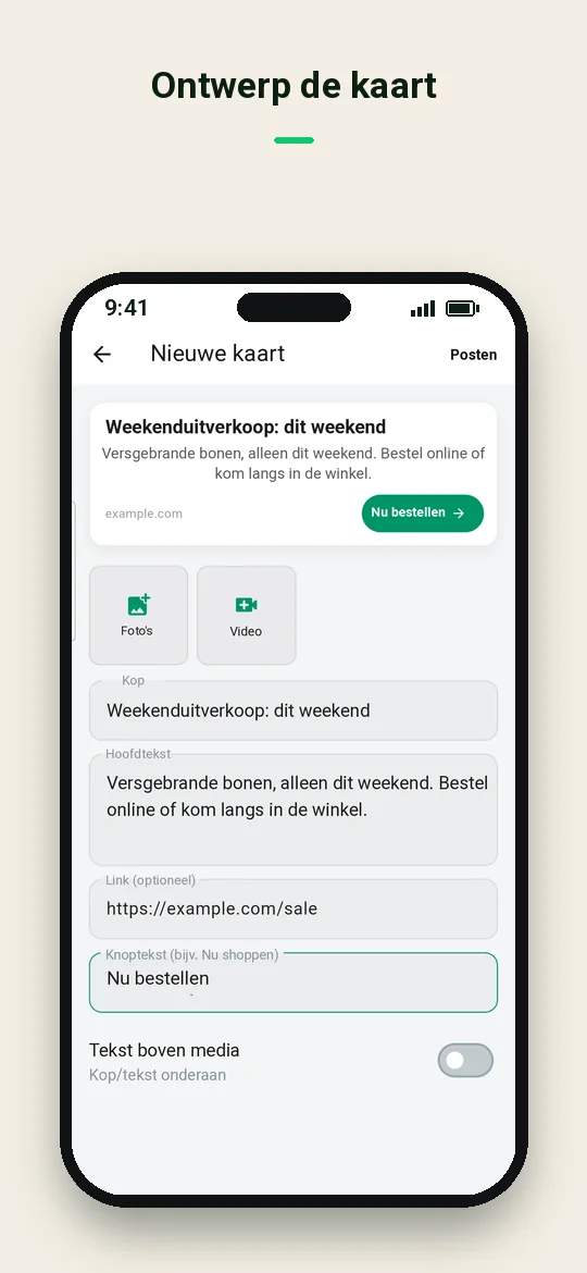 Ontwerp de kaart — Haydai