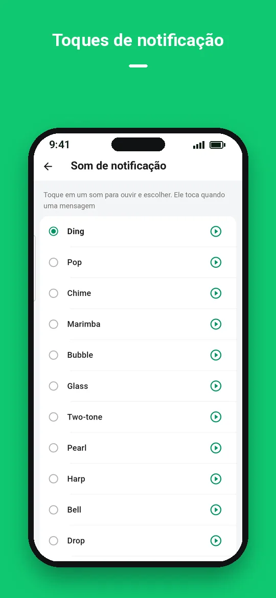 Toques de notificação — Haydai