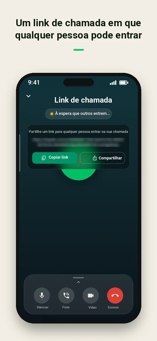 Um link de chamada em que qualquer pessoa pode entrar — Haydai