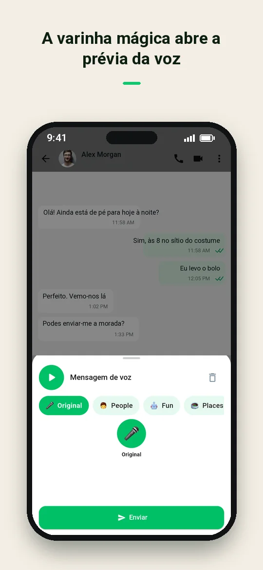 A varinha mágica abre a prévia da voz — Haydai