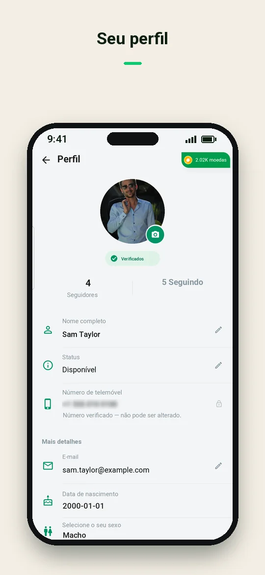 Seu perfil — Haydai
