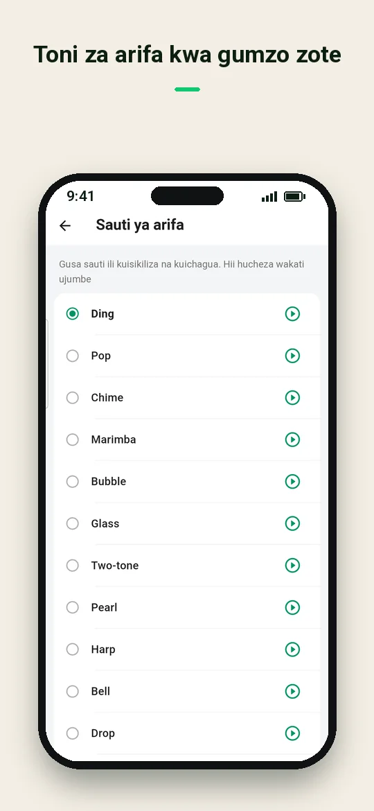Toni za arifa kwa gumzo zote — Haydai
