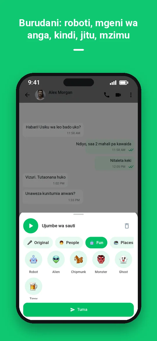 Burudani: roboti, mgeni wa anga, kindi, jitu, mzimu — Haydai