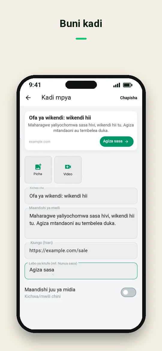 Buni kadi — Haydai
