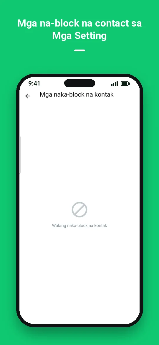 Mga na-block na contact sa Mga Setting — Haydai