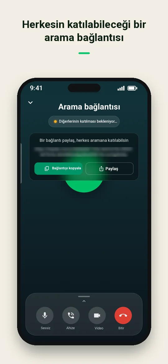 Herkesin katılabileceği bir arama bağlantısı — Haydai