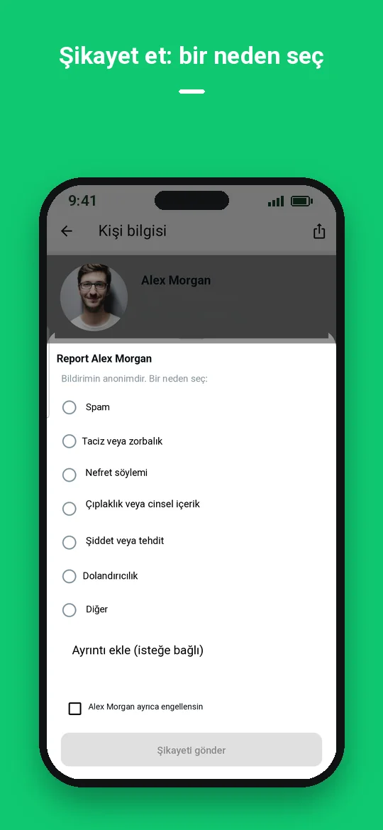Şikayet et: bir neden seç — Haydai