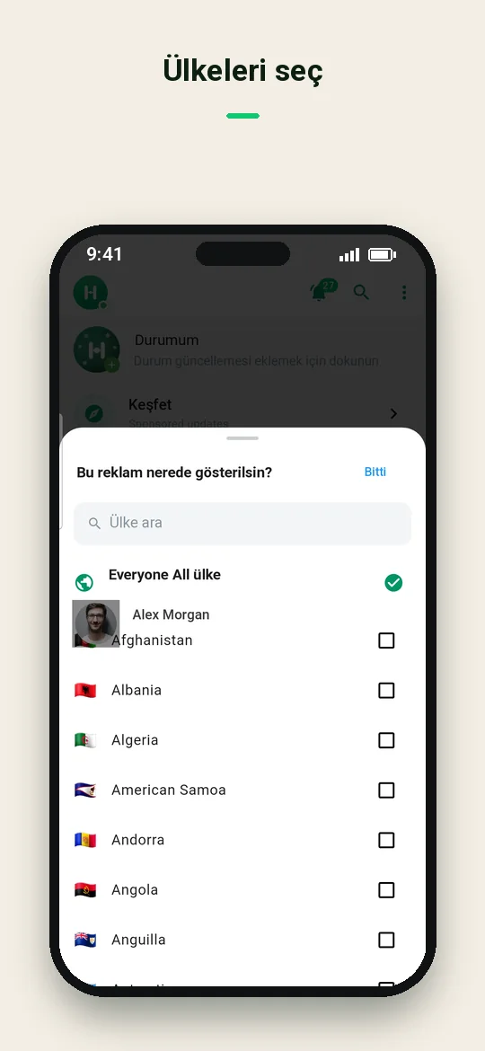 Ülkeleri seç — Haydai