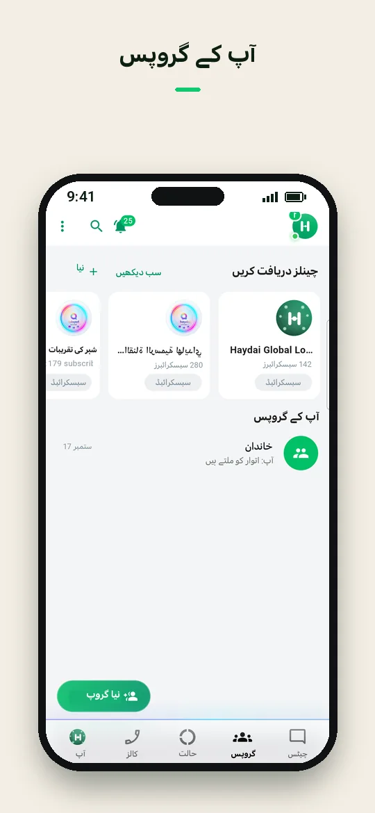 آپ کے گروپس — Haydai