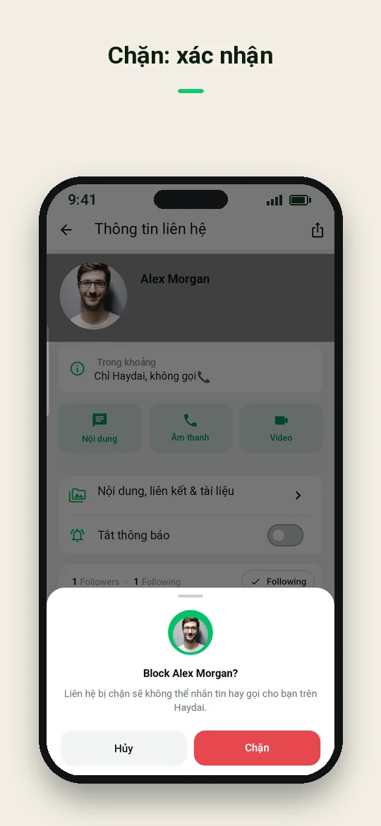 Chặn: xác nhận — Haydai