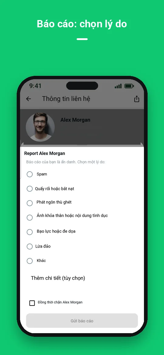 Báo cáo: chọn lý do — Haydai