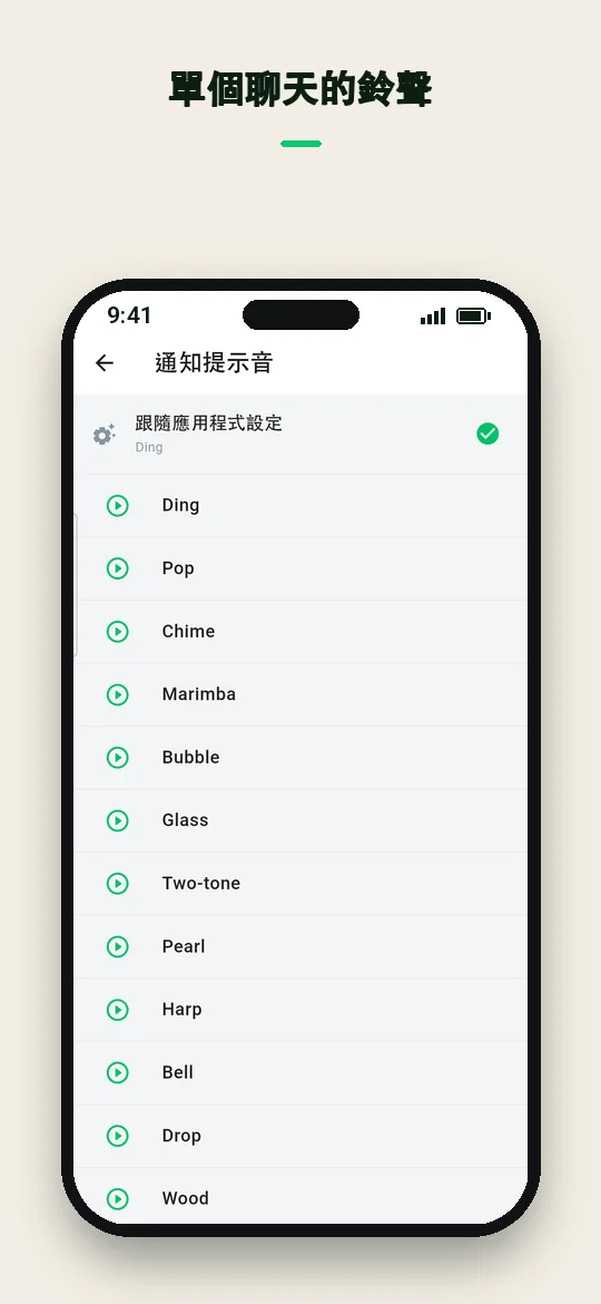 單個聊天的鈴聲 — Haydai